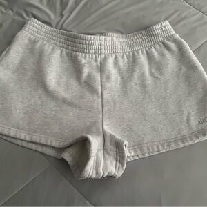 Aritzia Cozy Sweatfleece Perfect Micro Short Gray Athletic Shorts